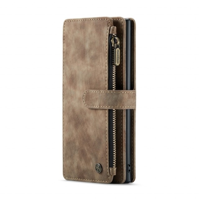 CaseMe retro multifunksjonell Lommebok deksel Samsung Galaxy Note 10+ Plus brun