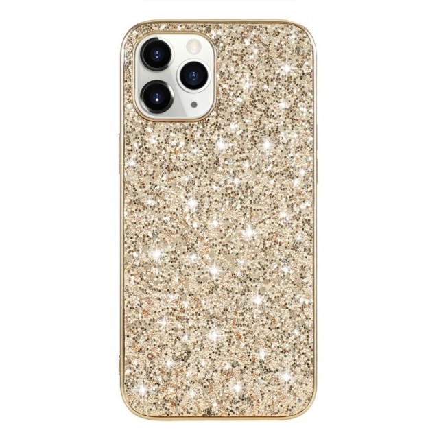 Fashion TPU Deksel Glitter Powder iPhone 14 Pro Max - Gull