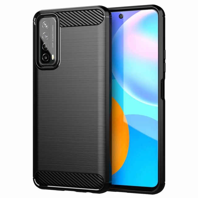 Tech-Flex TPU Deksel Carbon Huawei P Smart (2021) svart