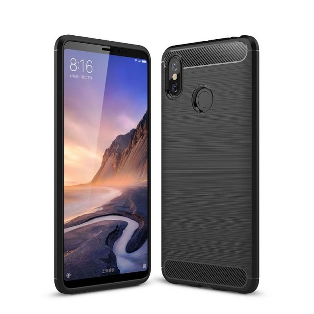 Tech-Flex TPU Deksel Carbon Xiaomi Mi Max 3 svart