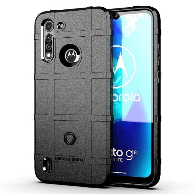 Rugged Shield TPU Deksel Motorola Moto G8 Power Lite svart