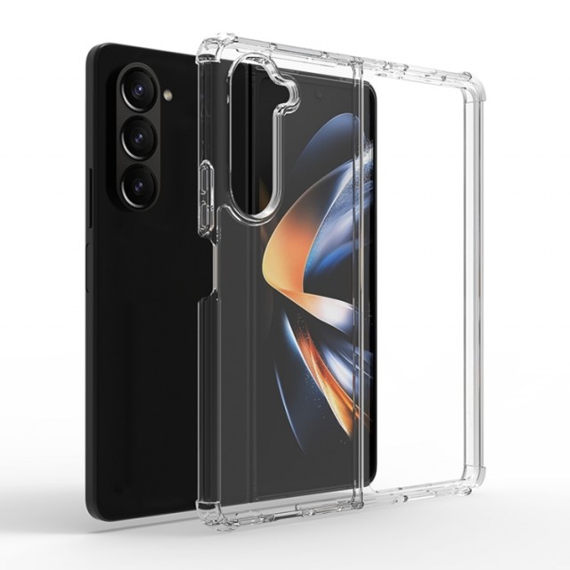 Tech-Flex TPU Støtsikkert Deksel for Galaxy Z Fold 5 5G Gjennomsiktig