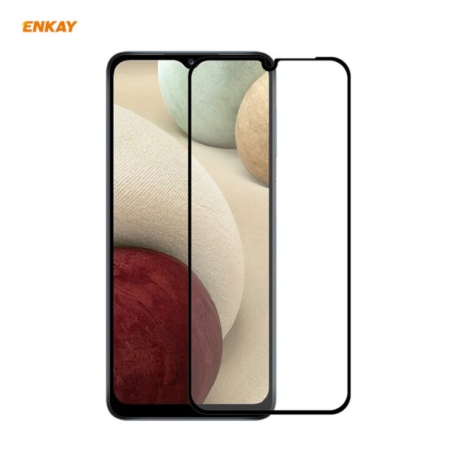 Enkay Hat-Prince herdet glass Samsung Galaxy A12 svart kant