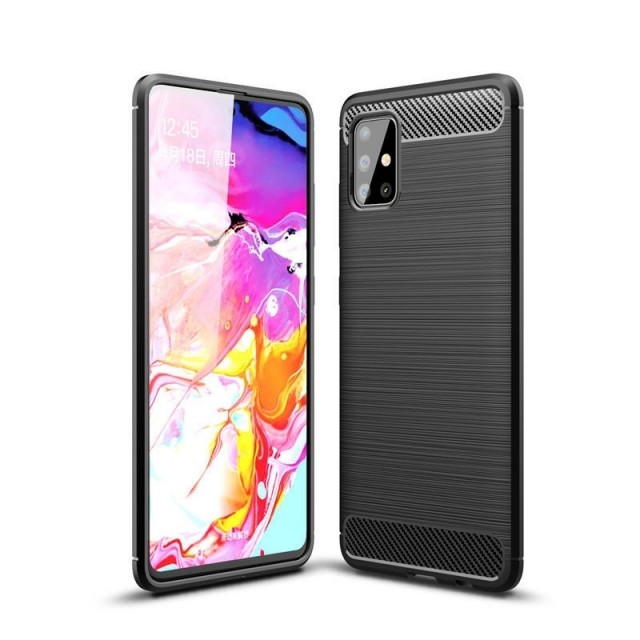 Tech-Flex TPU Deksel Carbon for Galaxy A51 svart