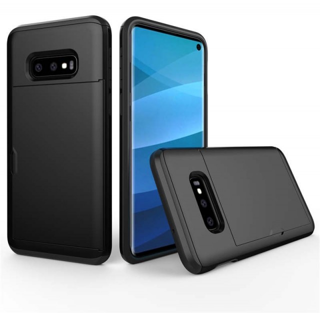 Hybrid TPU + PC Deksel plass til kort Samsung Galaxy S10e svart