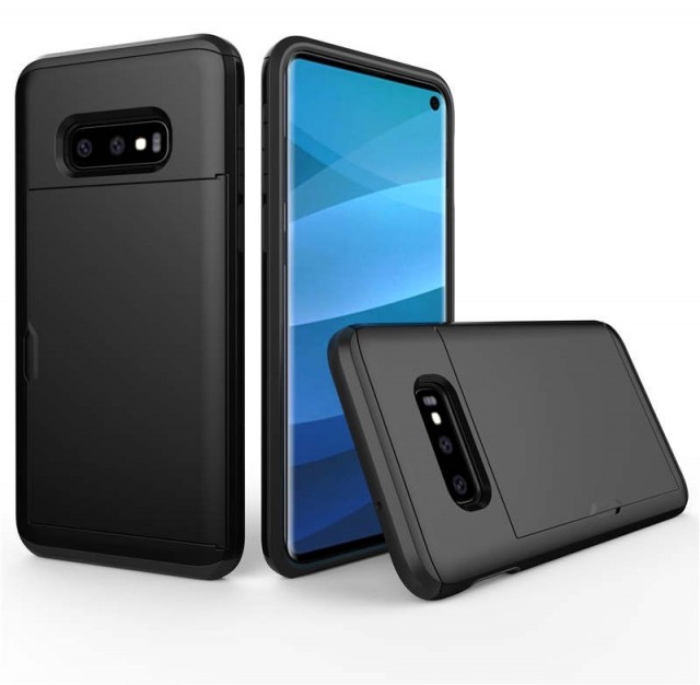 Lux Hybrid TPU + PC Deksel plass til kort Galaxy S10e svart