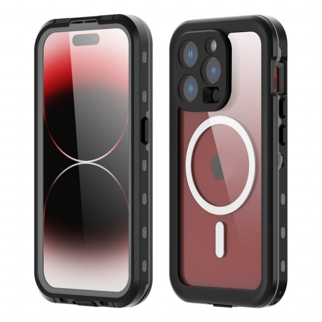 Redpepper Deksel Vanntett IP68 iPhone 15 Pro Max MagSafe svart