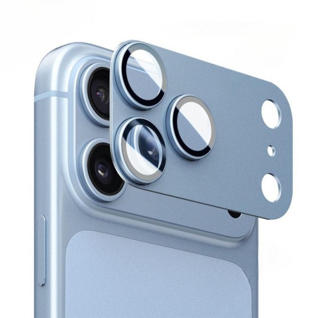 Kalebol kamerabeskyttelse Glass Metall til iPhone 18 Pro Max - Blå