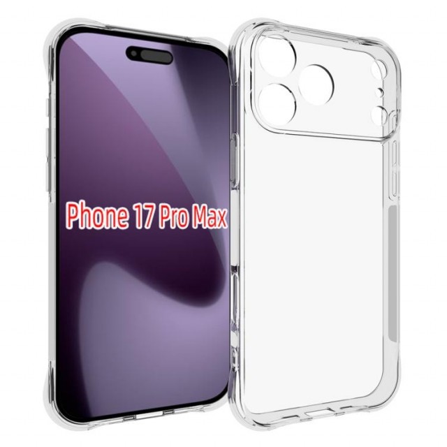 Tech-Flex TPU Støtsikkert Deksel iPhone 17 Pro Max Gjennomsiktig