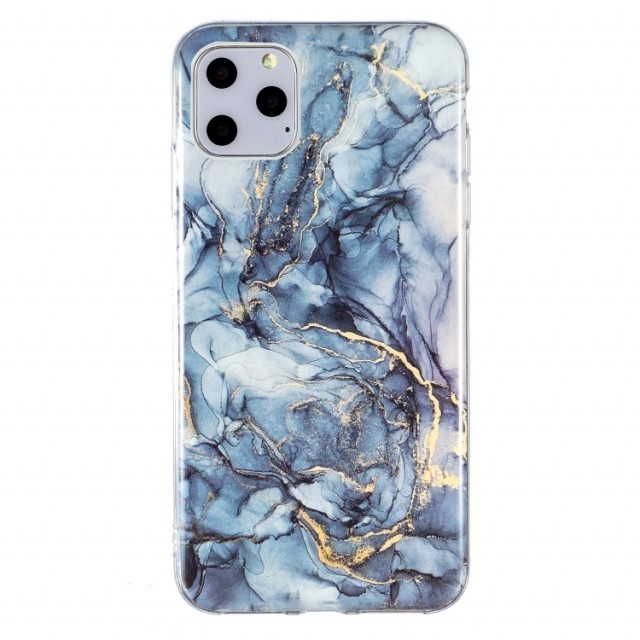 Fashion TPU Deksel iPhone 11 Pro Max - Blå Marmor