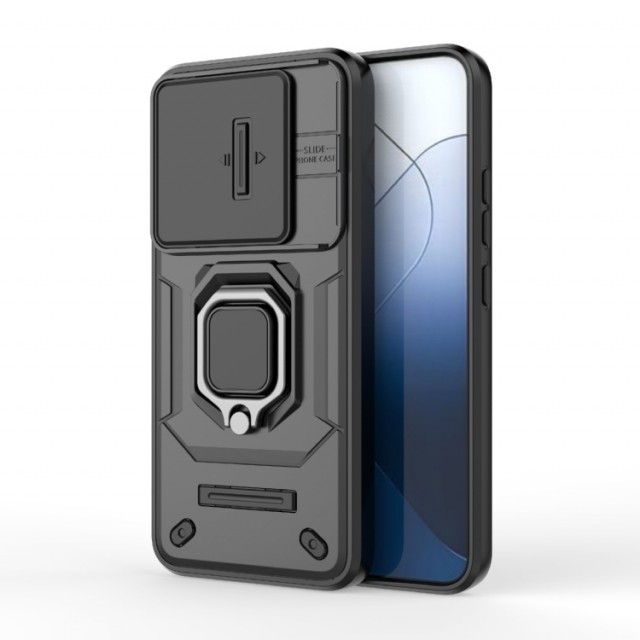 Tech-Flex TPU + PC Deksel med Ring Grep Xiaomi 14 5G svart