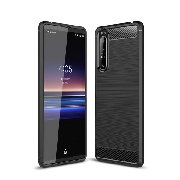 Tech-Flex TPU Deksel Carbon for Sony Xperia 10 II svart