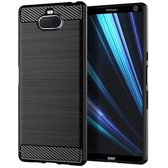 Tech-Flex TPU Deksel Carbon for Sony Xperia 10 Plus svart