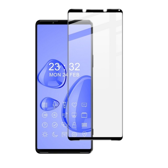 IMAK Herdet Glass skjermbeskytter Sony Xperia 1 IV svart kant