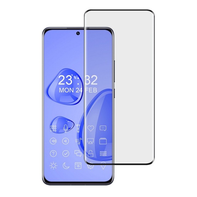 IMAK 3D Curved Herdet Glass skjermbeskytter Xiaomi 12/12X 5G svart kant