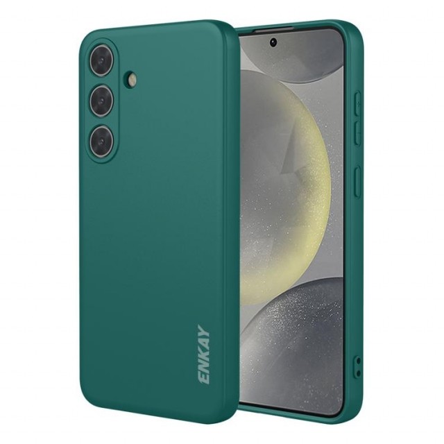 ENKAY Liquid Silikon deksel Samsung Galaxy S26 5G - Mørk grønn