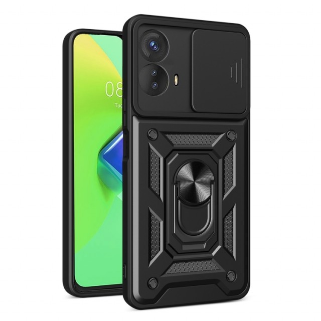 Tech-Protect TPU + PC Deksel med Ring Grep Motorola Moto G53 5G svart