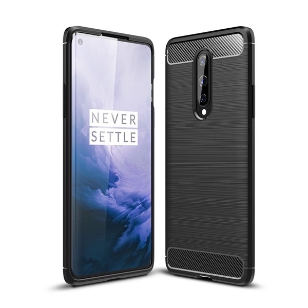 Tech-Flex TPU Deksel Carbon for OnePlus 8 svart