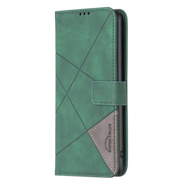Binfen Lommebok deksel Stitching for iPhone 17 Air - Grønn