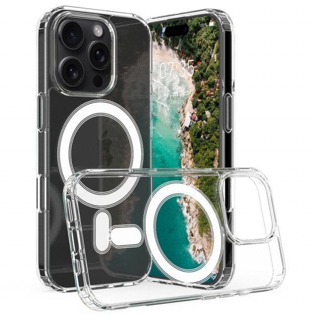 Tech-Flex TPU Deksel iPhone 16 Pro Max MagSafe Gjennomsiktig