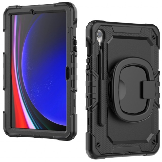 TPU + PC Rugged Deksel til Samsung Galaxy Tab S9 - svart