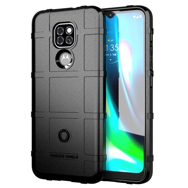 Rugged Shield TPU Deksel Moto G9 Play/Moto E7 Plus svart