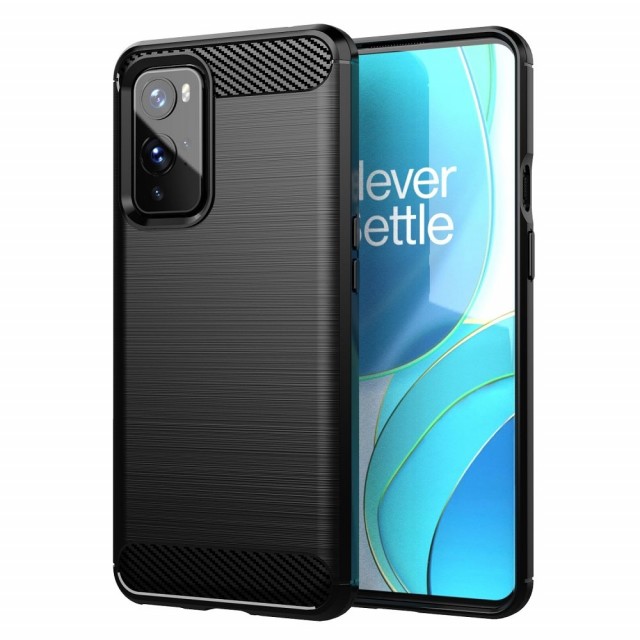 Tech-Flex TPU Deksel Carbon for OnePlus 9 5G svart