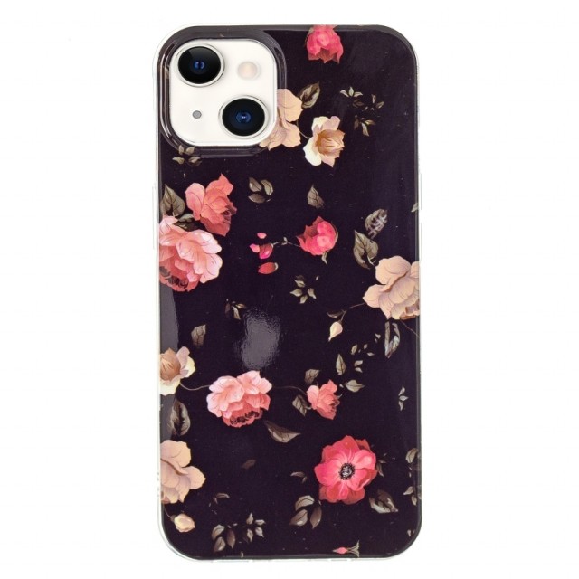 Fashion TPU Deksel for iPhone 14/13 - Blomster