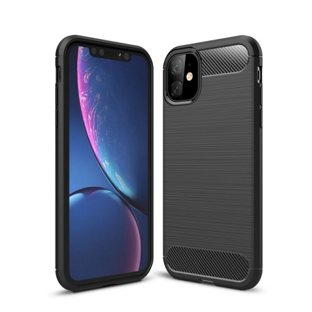 Tech-Flex TPU Deksel Carbon iPhone 11 svart