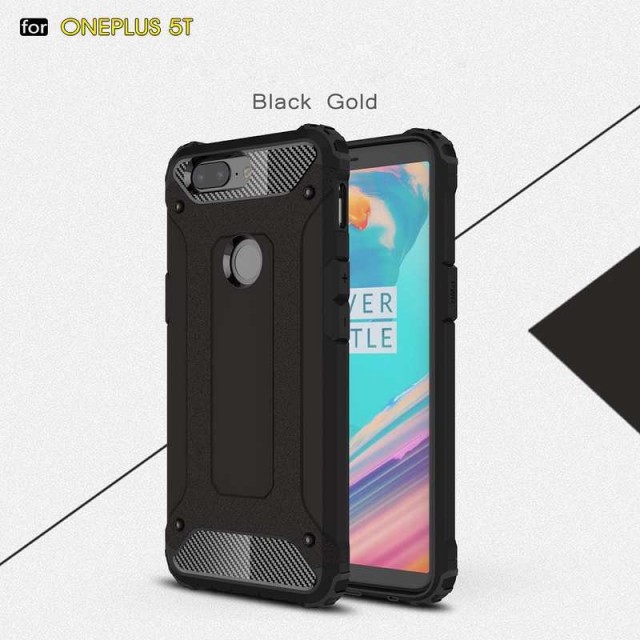 Hybrid TPU + PC Deksel OnePlus 5T svart