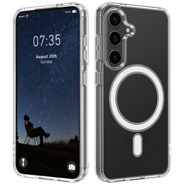Tech-Flex TPU Deksel for Samsung Galaxy S25 5G MagSafe Gjennomsiktig