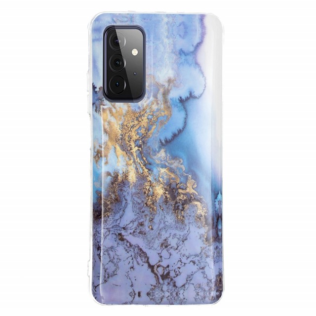 Fashion TPU Deksel for Samsung Galaxy A72 - Blå Marmor