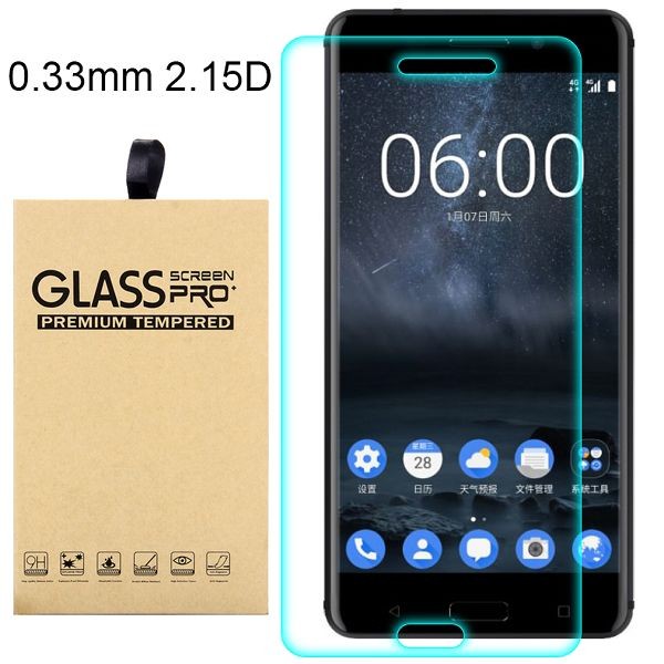 Herdet glass skjermbeskytter Nokia 6