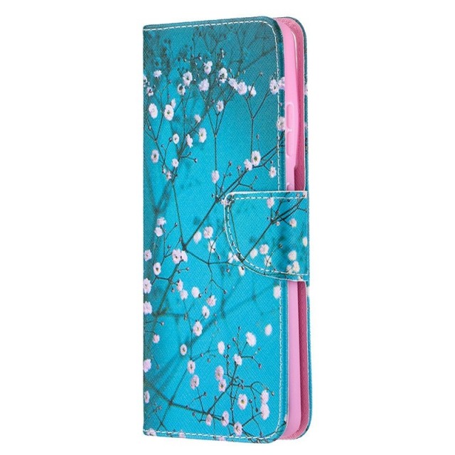 Lommebok deksel for Samsung Galaxy S21 Ultra 5G - Rosa blomster