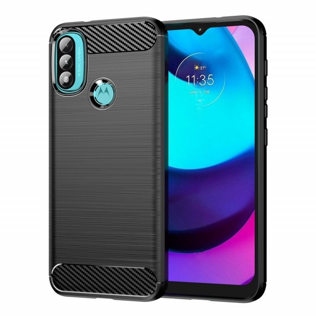 Tech-Flex TPU Deksel Carbon for Motorola Moto E20/E30/E40 svart