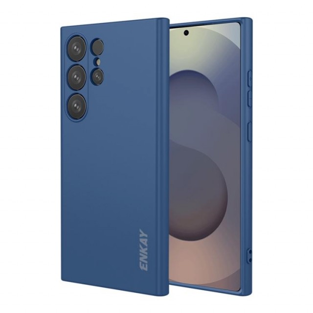 ENKAY Liquid Silikon deksel Samsung Galaxy S26 Ultra 5G - Mørk blå