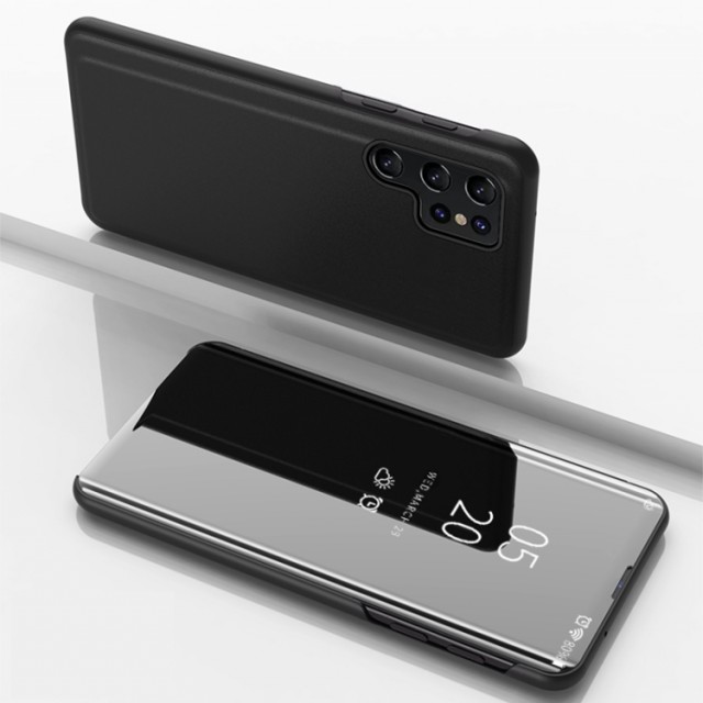 Mirror View Flip deksel Samsung Galaxy S22 Ultra 5G svart