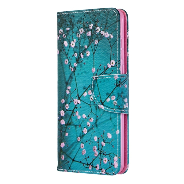 Lommebok deksel for Huawei P40 - Rosa blomster