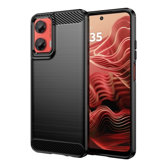 Tech-Flex TPU Deksel Carbon Motorola Moto G35 5G svart
