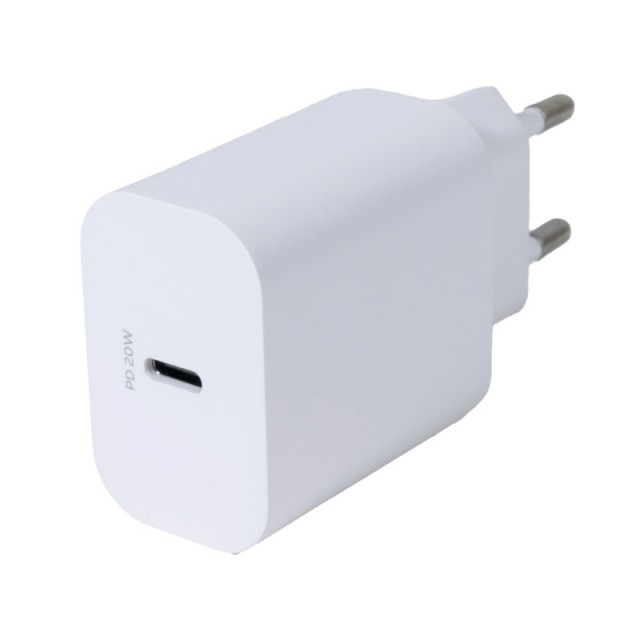 Deltaco Vegglader USB-C PD 20W - Hvit