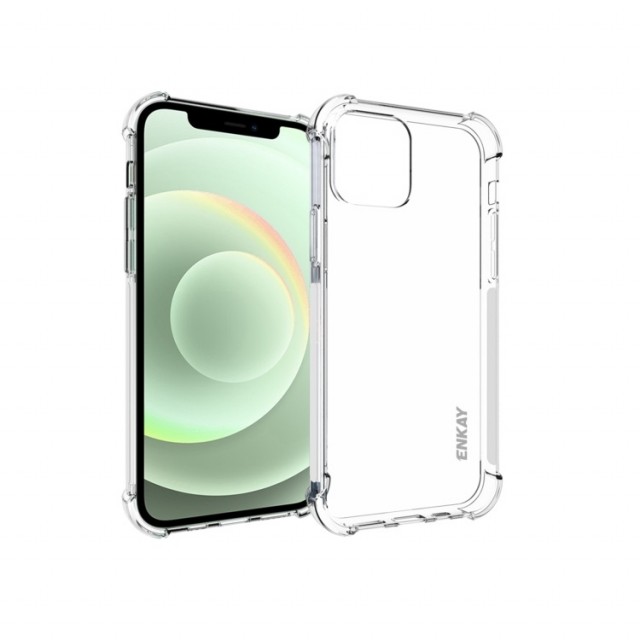 ENKAY Hat-Prince Airbag TPU Deksel for iPhone 12 Mini Gjennomsiktig