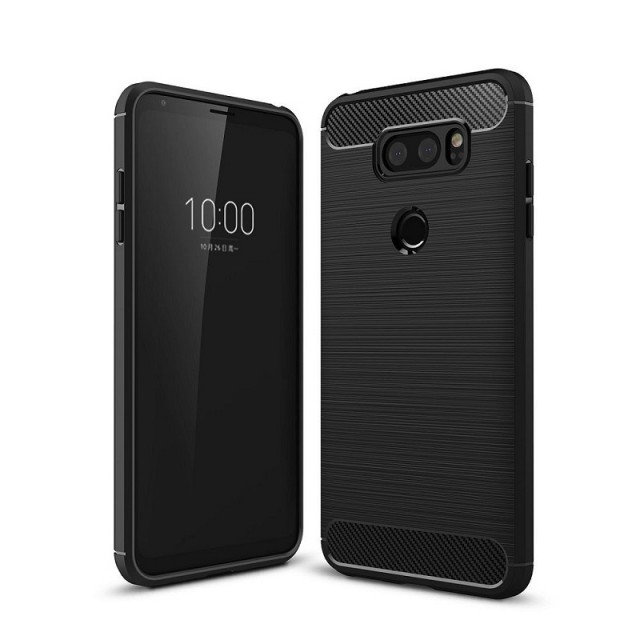 Tech-Flex TPU Deksel Carbon LG V30 svart