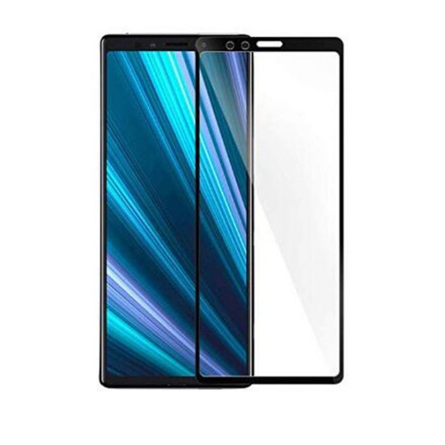 Herdet Glass skjermbeskytter heldekkende Sony Xperia 1 svart kant