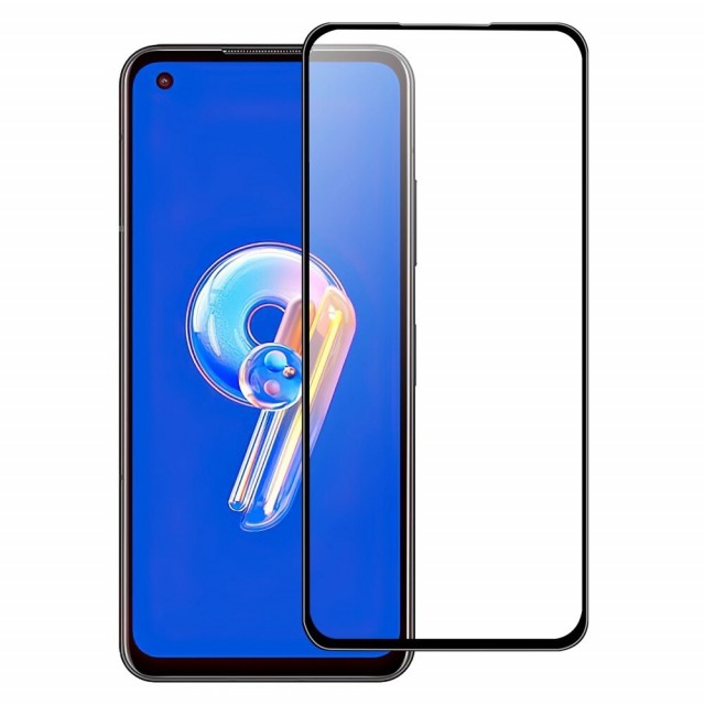Herdet glass 3D skjermbeskytter Asus Zenfone 9 5G svart kant