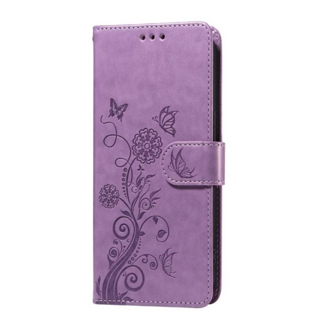 Lommebok deksel for Samsung Galaxy S26 5G - Blomster lilla