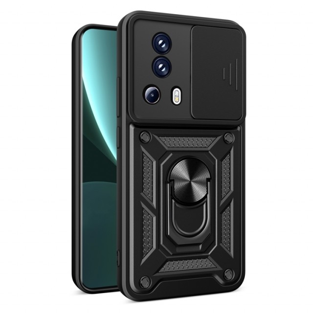 Tech-Flex TPU + PC Deksel med Ring Grep Xiaomi 13 Lite 5G svart