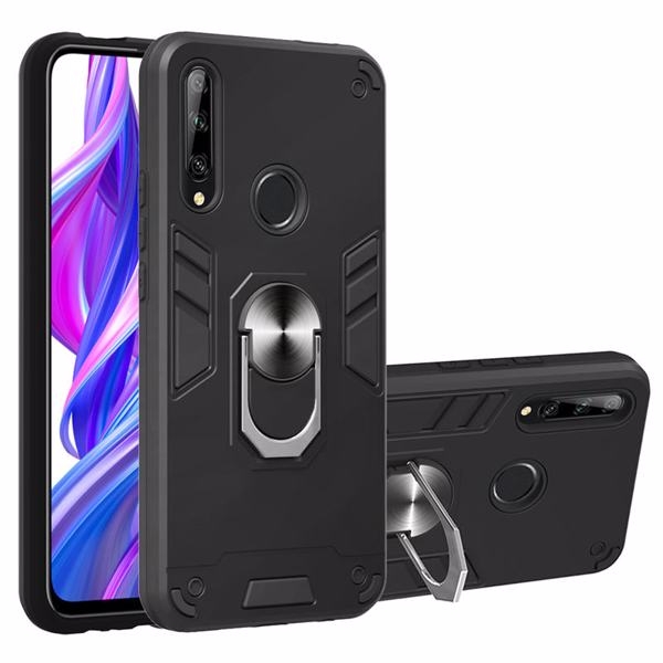 Armor TPU + PC Deksel med Ring Grep Honor 9X/Huawei P Smart Pro svart