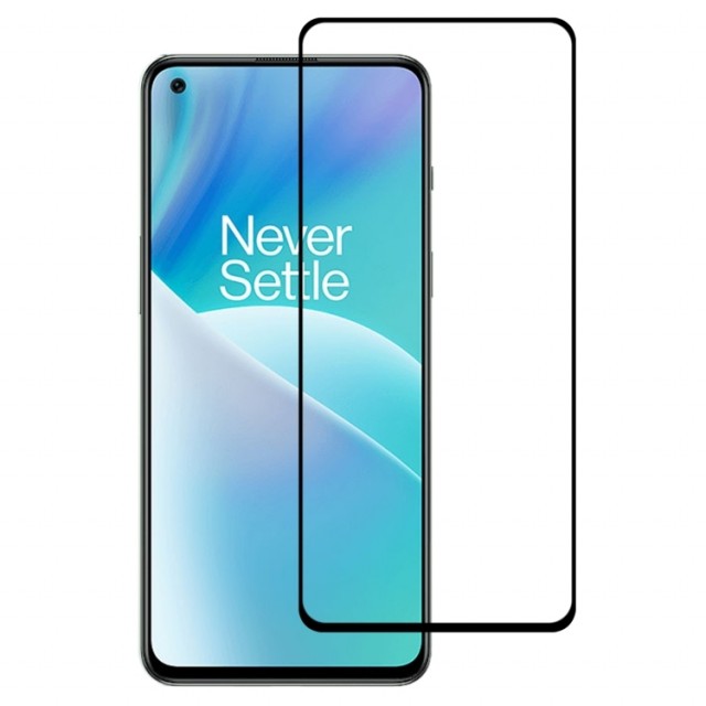 Herdet glass 3D skjermbeskytter OnePlus Nord 2 5G svart kant