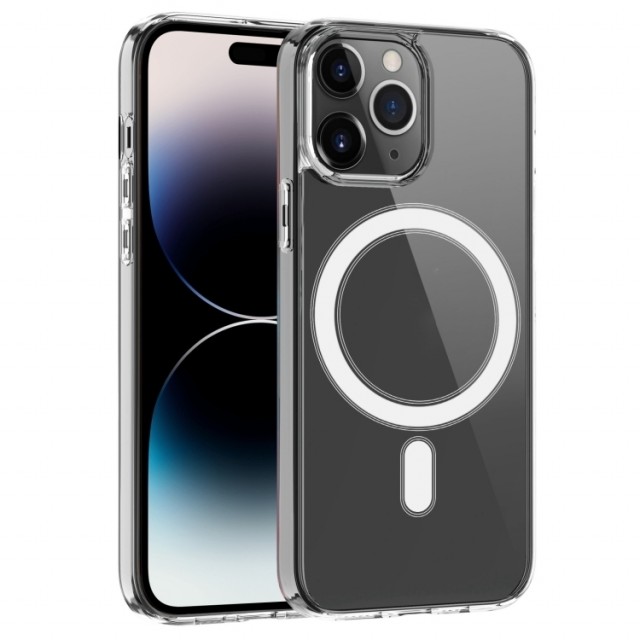Tech-Flex TPU Deksel for iPhone 14 Pro MagSafe Gjennomsiktig