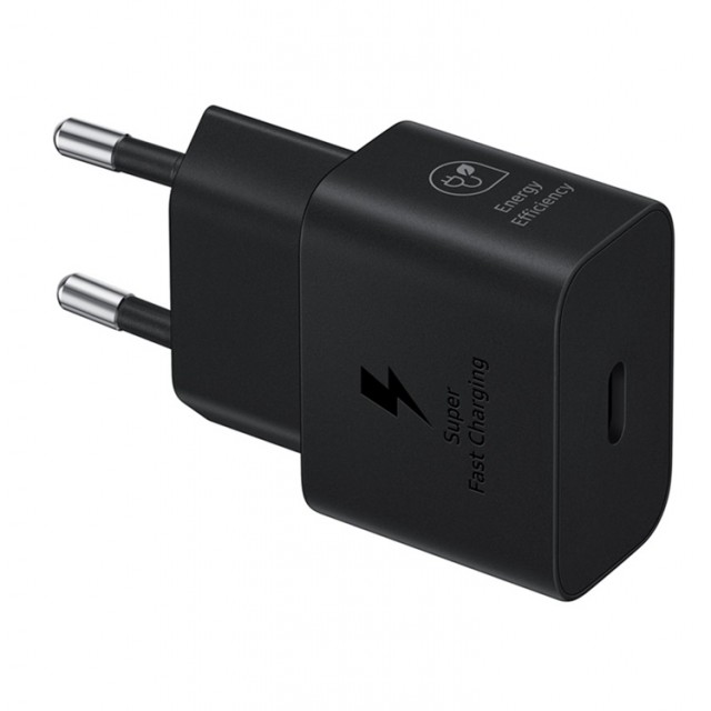 Samsung Super Fast Vegglader GaN USB-C 25W - Svart